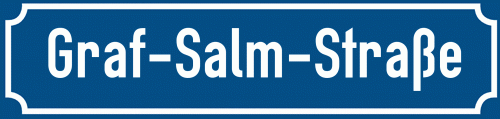 Straßenschild Graf-Salm-Straße