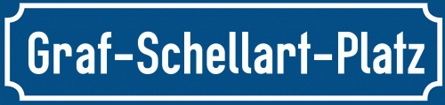 Straßenschild Graf-Schellart-Platz