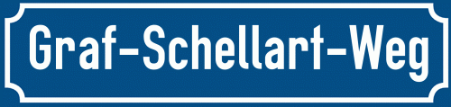Straßenschild Graf-Schellart-Weg
