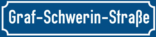 Straßenschild Graf-Schwerin-Straße