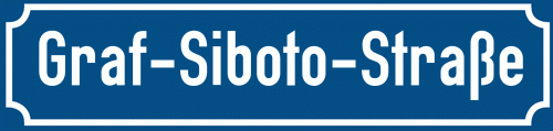 Straßenschild Graf-Siboto-Straße
