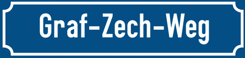 Straßenschild Graf-Zech-Weg