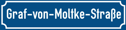 Straßenschild Graf-von-Moltke-Straße