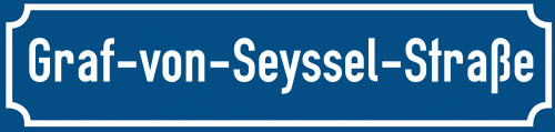 Straßenschild Graf-von-Seyssel-Straße