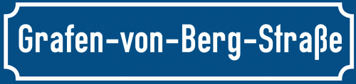 Straßenschild Grafen-von-Berg-Straße