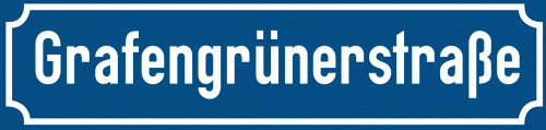 Straßenschild Grafengrünerstraße