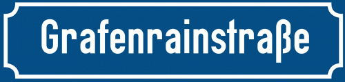Straßenschild Grafenrainstraße