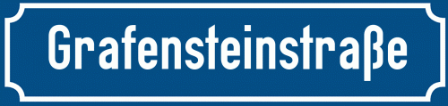 Straßenschild Grafensteinstraße