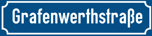 Straßenschild Grafenwerthstraße