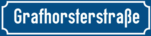 Straßenschild Grafhorsterstraße