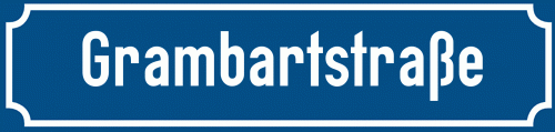 Straßenschild Grambartstraße zum kostenlosen Download