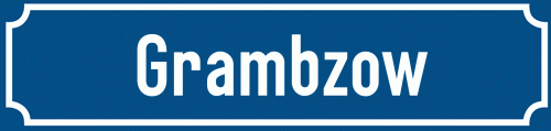 Straßenschild Grambzow