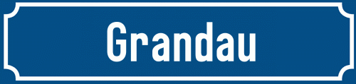 Straßenschild Grandau
