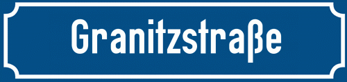 Straßenschild Granitzstraße