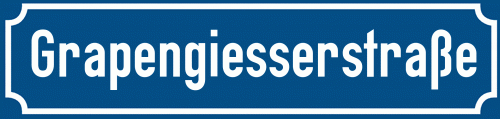 Straßenschild Grapengiesserstraße