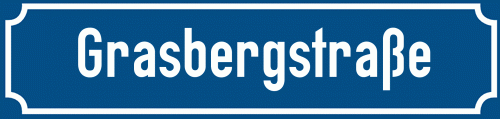 Straßenschild Grasbergstraße