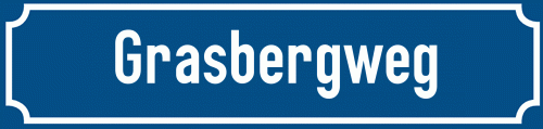 Straßenschild Grasbergweg