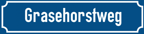 Straßenschild Grasehorstweg