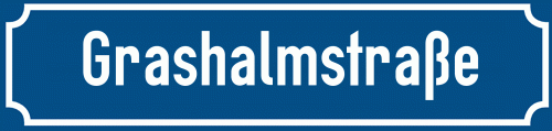 Straßenschild Grashalmstraße