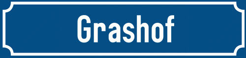 Straßenschild Grashof