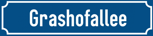 Straßenschild Grashofallee
