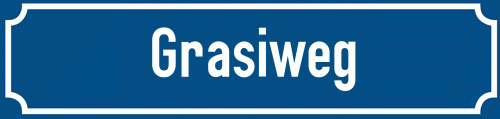 Straßenschild Grasiweg