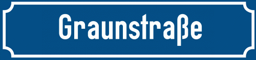 Straßenschild Graunstraße