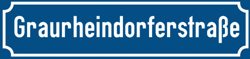 Straßenschild Graurheindorferstraße