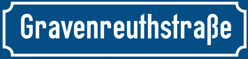 Straßenschild Gravenreuthstraße
