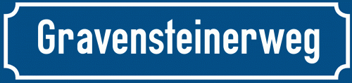 Straßenschild Gravensteinerweg