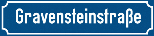 Straßenschild Gravensteinstraße