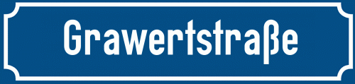 Straßenschild Grawertstraße