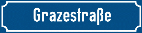 Straßenschild Grazestraße