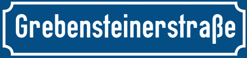 Straßenschild Grebensteinerstraße