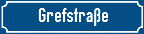 Straßenschild Grefstraße