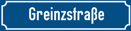 Straßenschild Greinzstraße