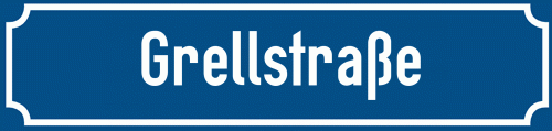 Straßenschild Grellstraße zum kostenlosen Download