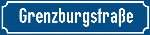 Straßenschild Grenzburgstraße