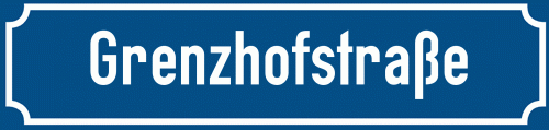 Straßenschild Grenzhofstraße