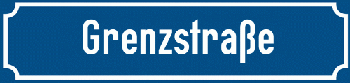 Straßenschild Grenzstraße zum kostenlosen Download