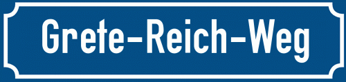 Straßenschild Grete-Reich-Weg