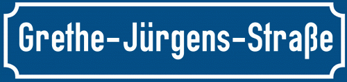 Straßenschild Grethe-Jürgens-Straße