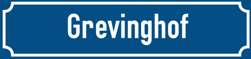 Straßenschild Grevinghof