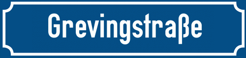 Straßenschild Grevingstraße