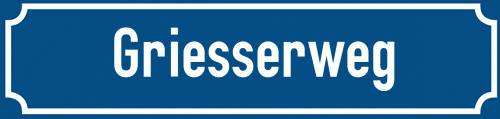 Straßenschild Griesserweg