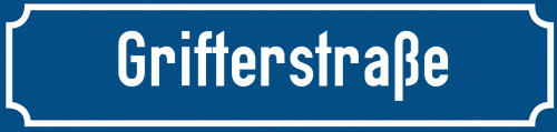 Straßenschild Grifterstraße