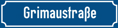 Straßenschild Grimaustraße