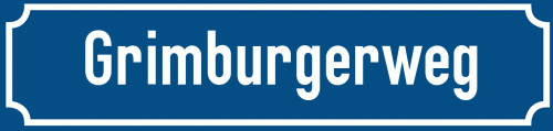 Straßenschild Grimburgerweg