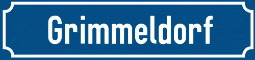 Straßenschild Grimmeldorf