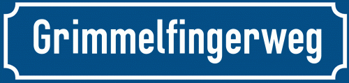 Straßenschild Grimmelfingerweg zum kostenlosen Download